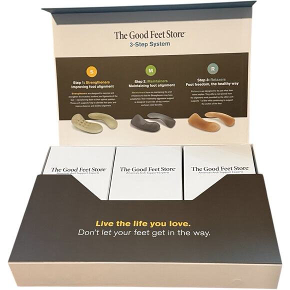 The Good Feet Store 3 Step System Strengthener W457 Maintainer 357 Relaxer 257 - Picture 1 of 14